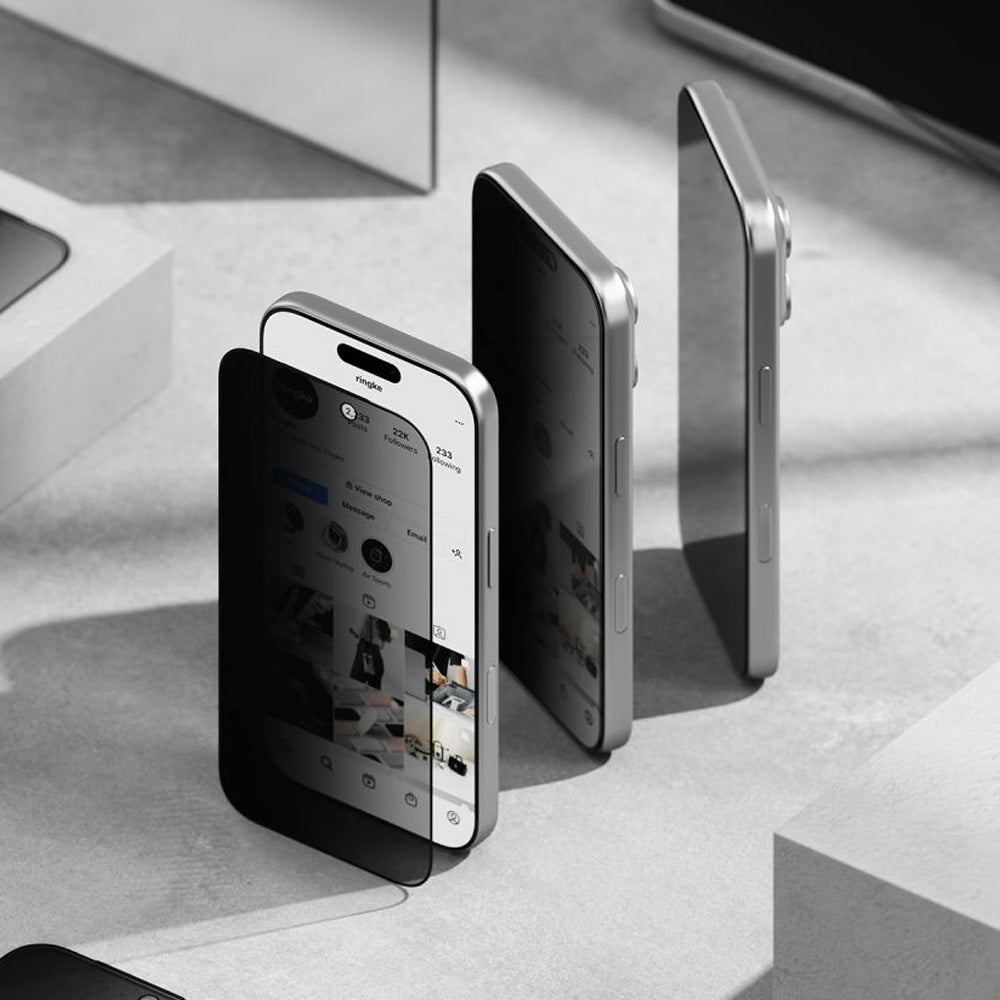 Sichtschutzglas mit Applikator für iPhone 18 Pro, Ringke Easy Slide, 2 Stück (6/6)