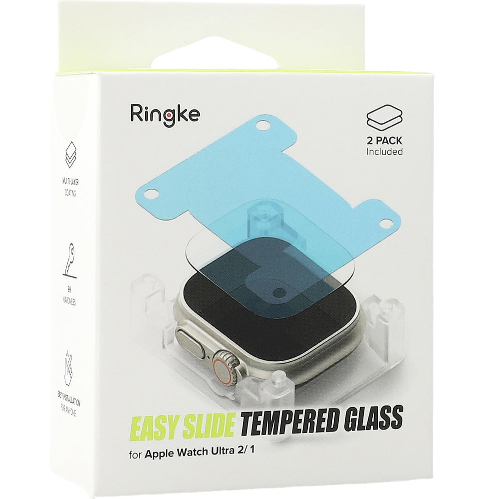 Gehärtetes Glas für Apple Watch Ultra 4/3/2/1 49 mm, Ringke Easy Slide Tempered Glass, Transparent