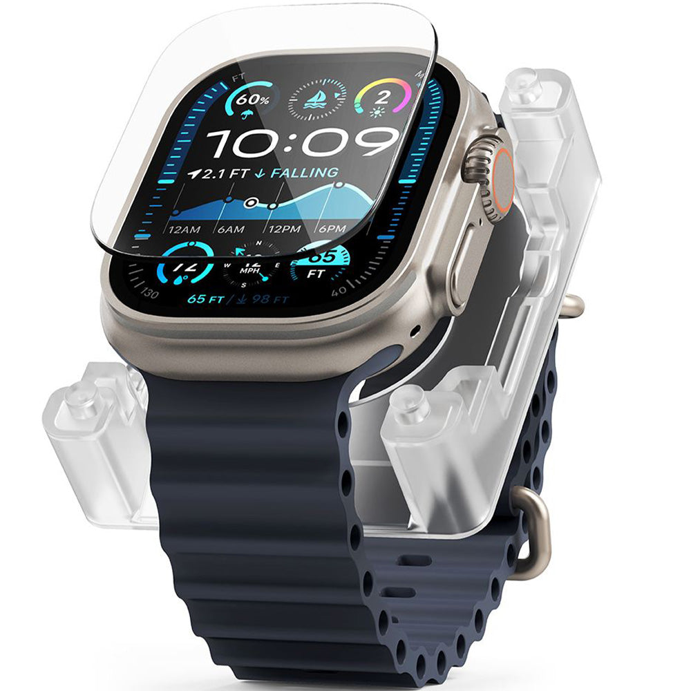 Gehärtetes Glas für Apple Watch Ultra 4/3/2/1 49 mm, Ringke Easy Slide Tempered Glass, Transparent