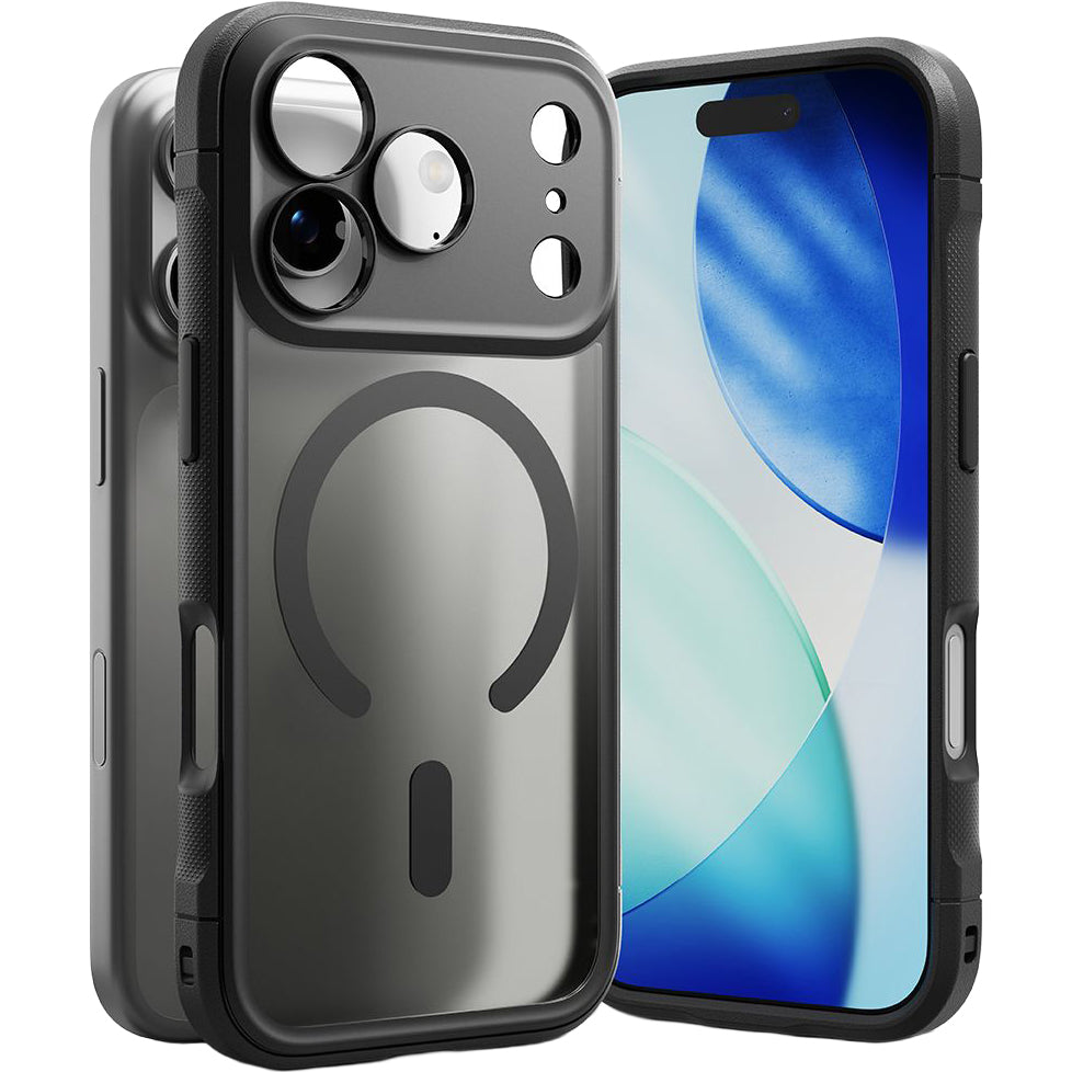 Handyhülle für iPhone 17 Pro, Ringke Fusion Bold Magnetic, Schwarz und Transparent