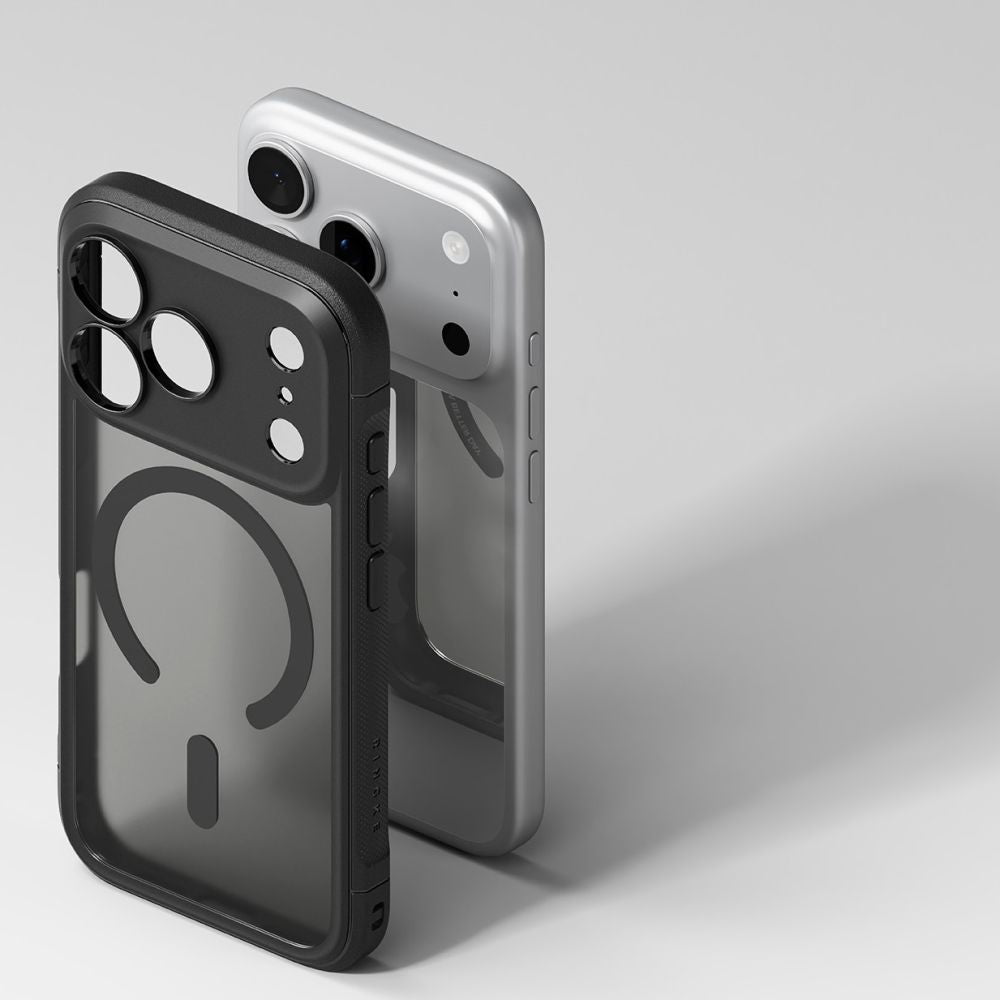 Handyhülle für iPhone 17 Pro, Ringke Fusion Bold Magnetic, Schwarz und Transparent