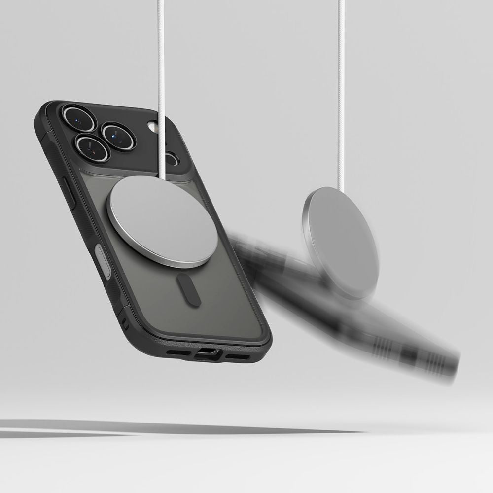 Handyhülle für iPhone 17 Pro, Ringke Fusion Bold Magnetic, Schwarz und Transparent