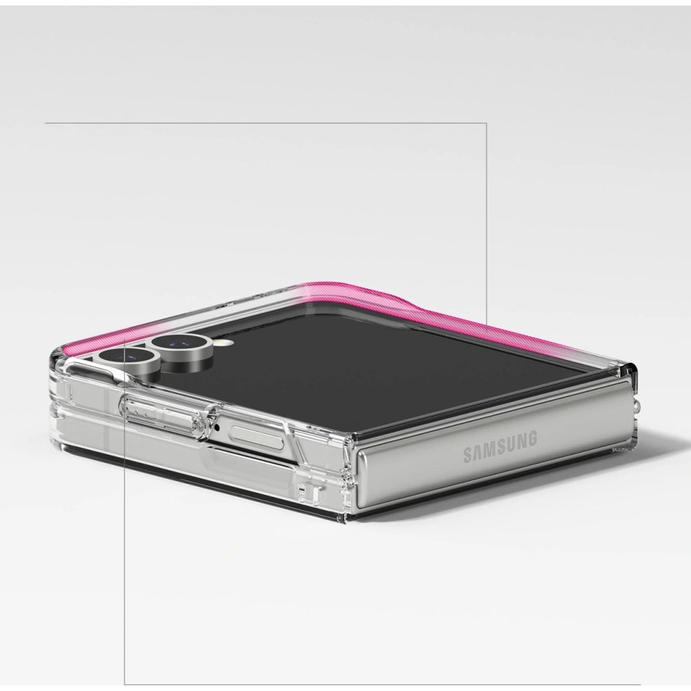 Handyhülle für Galaxy Z Flip7, Ringke Fusion Magnetic, Transparent-Weiß