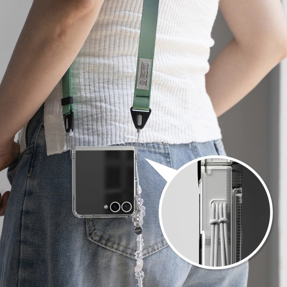 Handyhülle für Galaxy Z Flip7, Ringke Fusion Magnetic, Transparent-Weiß
