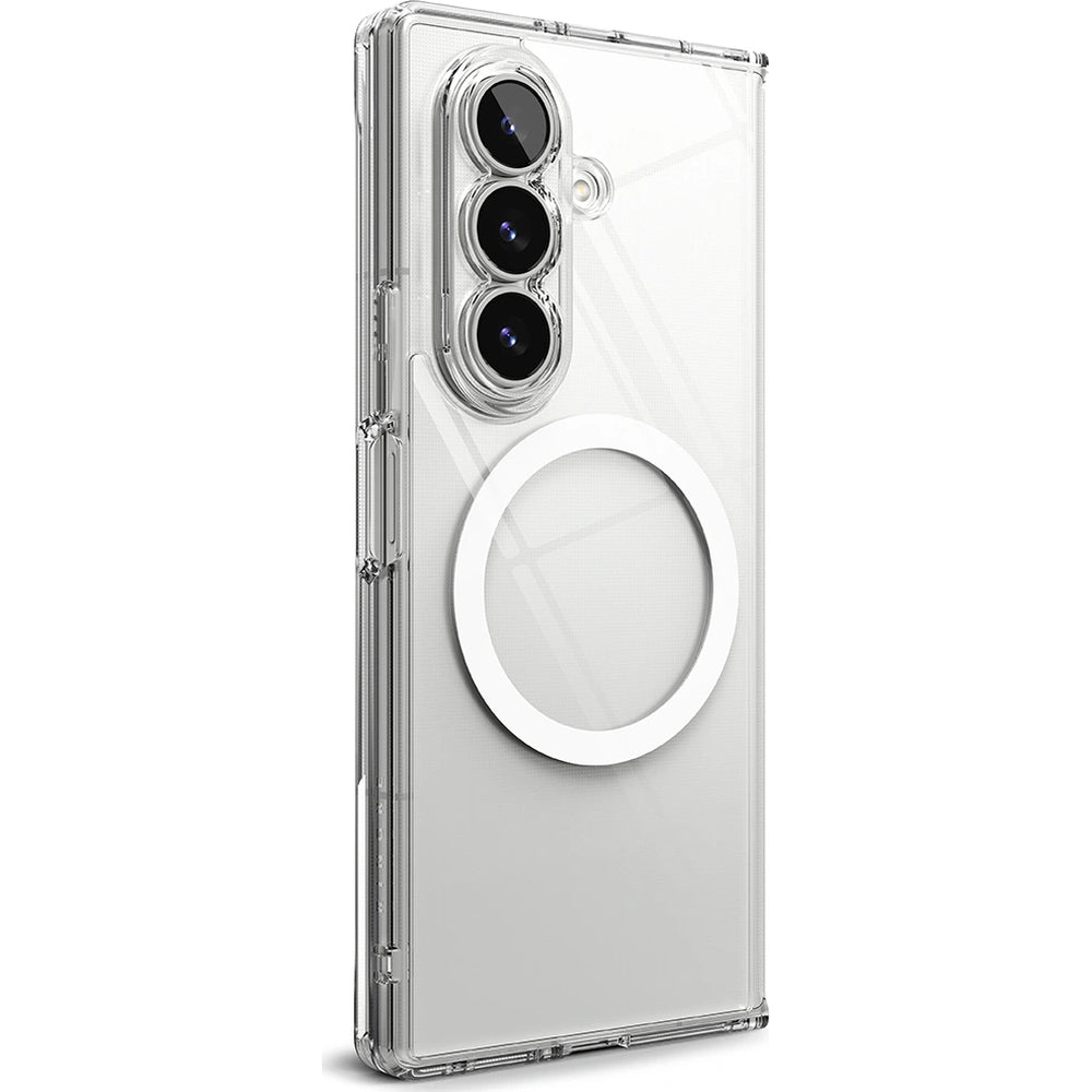 Handyhülle für Galaxy Z Fold7, Ringke Fusion Magnetic, Transparent-Weiß