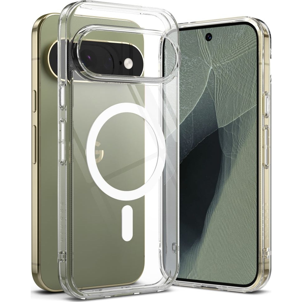 Handyhülle für Google Pixel 11 Pro XL, Ringke Fusion Magnetic mit MagSafe, Transparent und Weiß