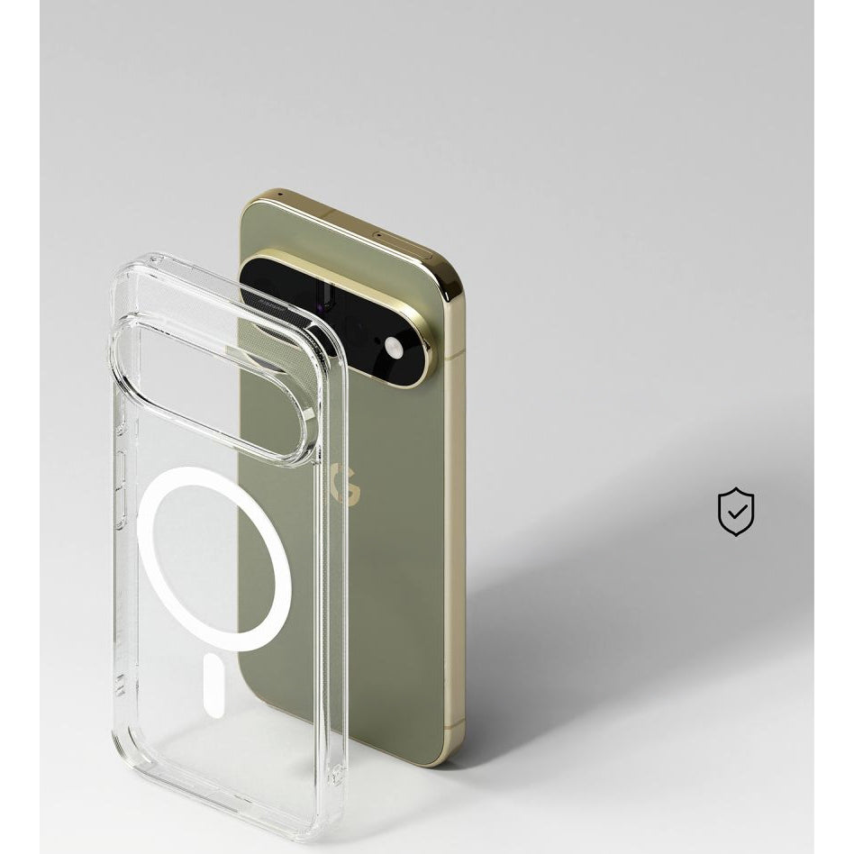 Handyhülle für Google Pixel 11 Pro XL, Ringke Fusion Magnetic mit MagSafe, Transparent und Weiß