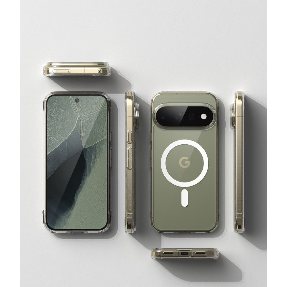 Handyhülle für Google Pixel 11 Pro XL, Ringke Fusion Magnetic mit MagSafe, Transparent und Weiß