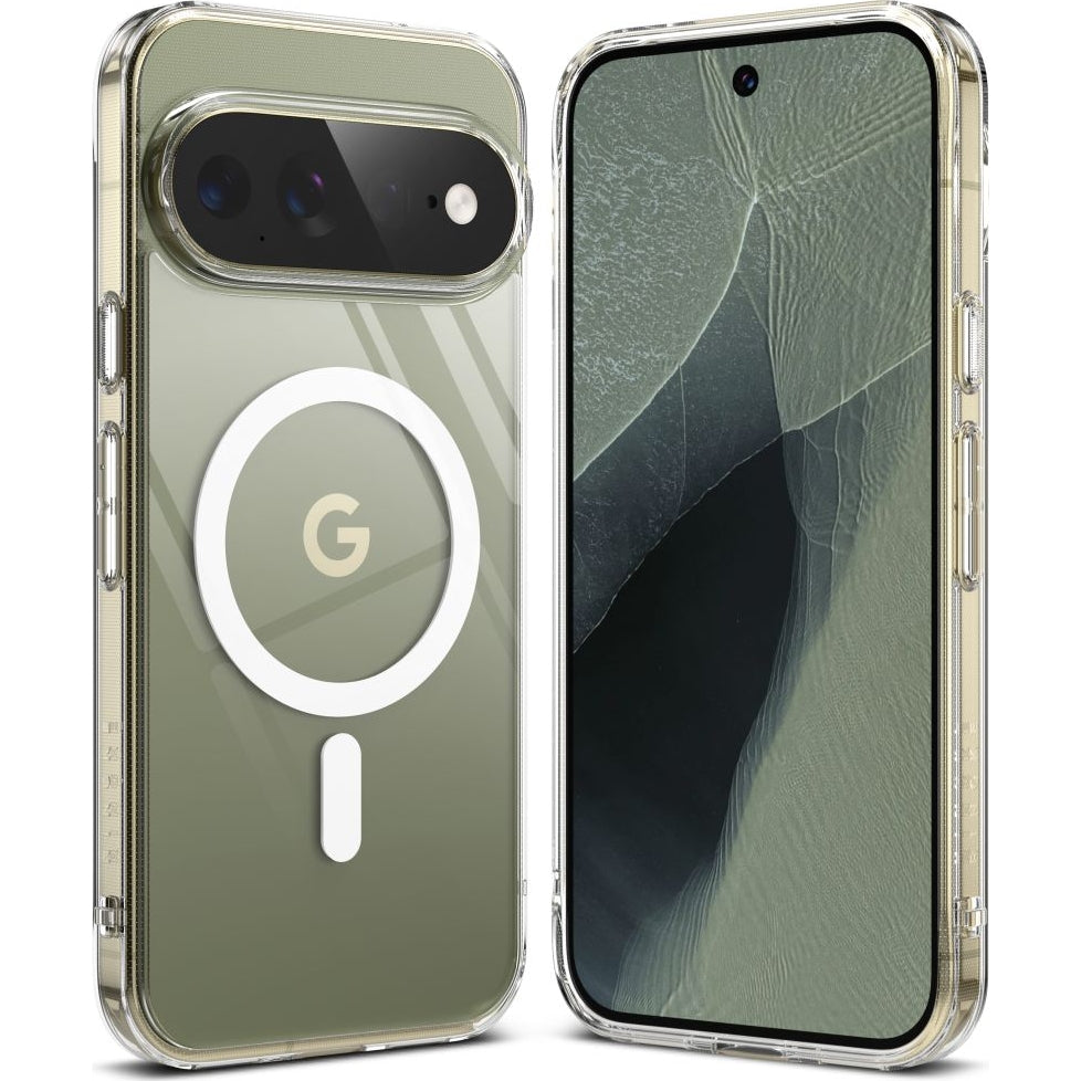 Handyhülle für Google Pixel 11 Pro XL, Ringke Fusion Magnetic mit MagSafe, Transparent und Weiß