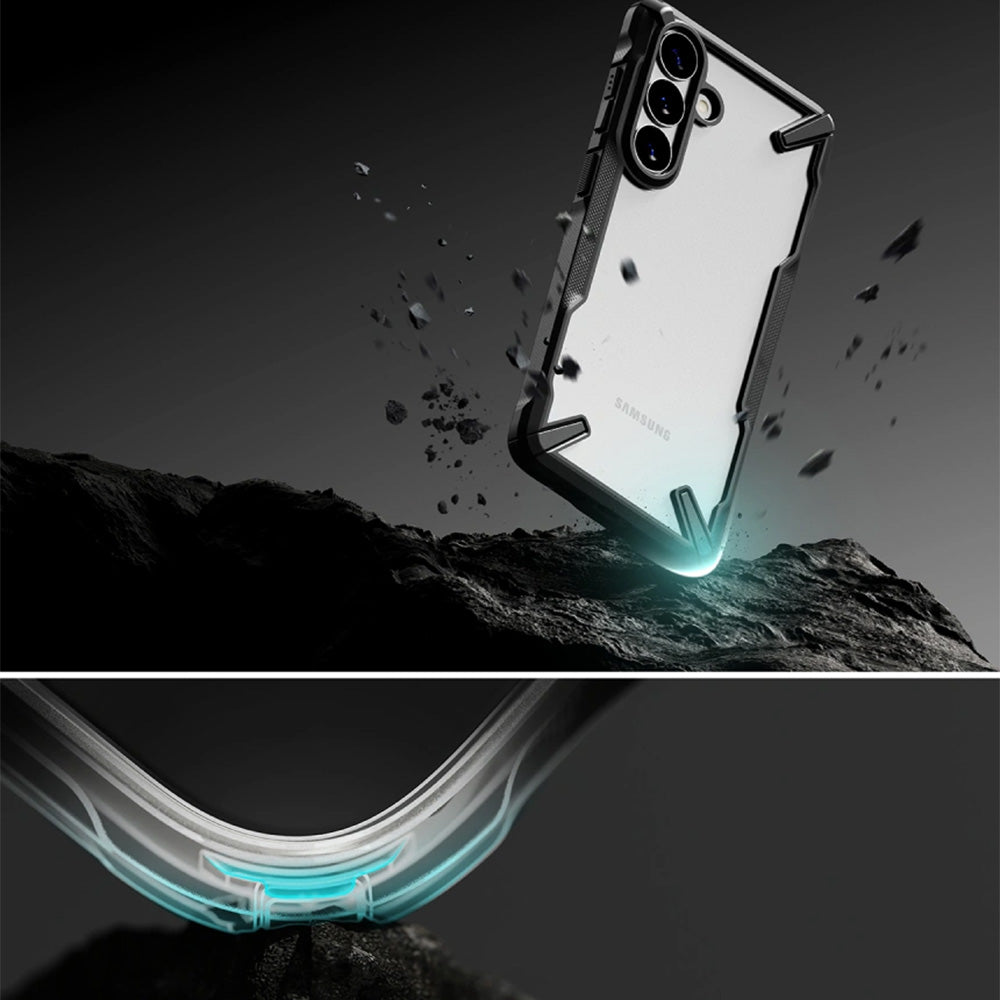 Handyhülle für Galaxy S26 Plus, Ringke Fusion X, Transparent mit Schwarzen Rahmen