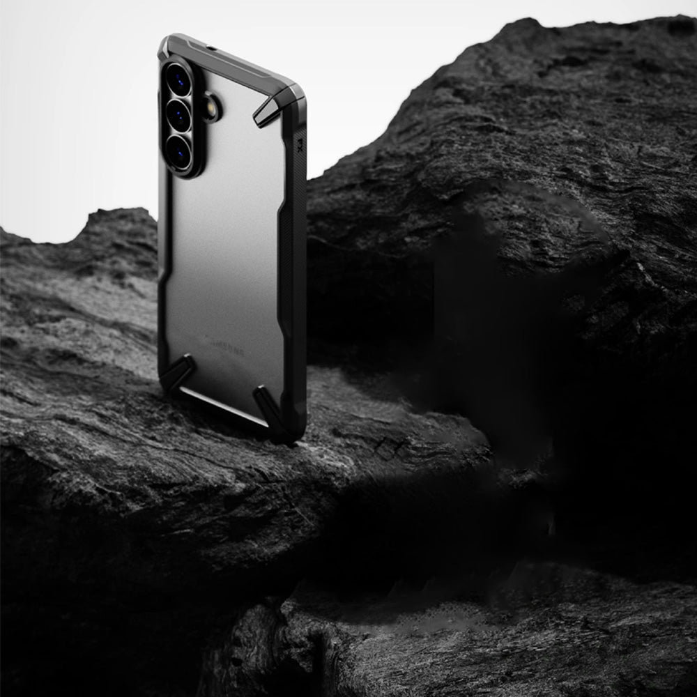 Handyhülle für Galaxy S26 Plus, Ringke Fusion X, Transparent mit Schwarzen Rahmen