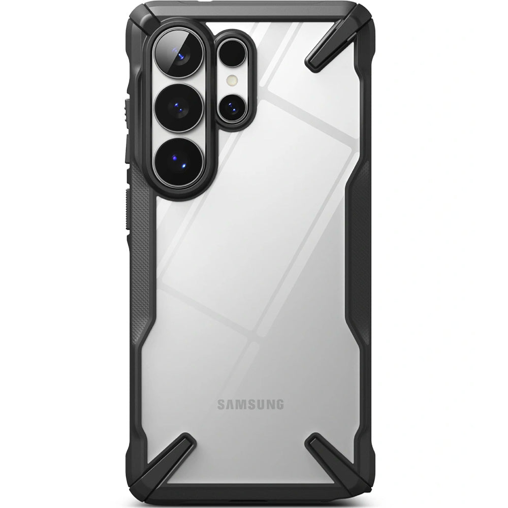 Handyhülle für Galaxy S26 Ultra, Ringke Fusion X, Transparent mit Schwarzen Rahmen