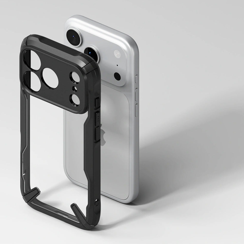 Handyhülle für iPhone 18 Pro Max / 17 Pro Max, Ringke Fusion X, Transparent mit Schwarzen Rahmen (5/9)