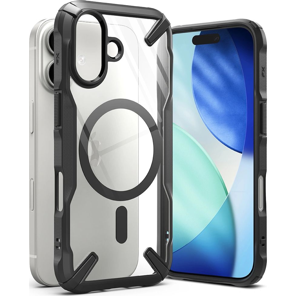 Handyhülle für iPhone 17, Ringke Fusion X Magnetic mit MagSafe, Schwarz und Transparent