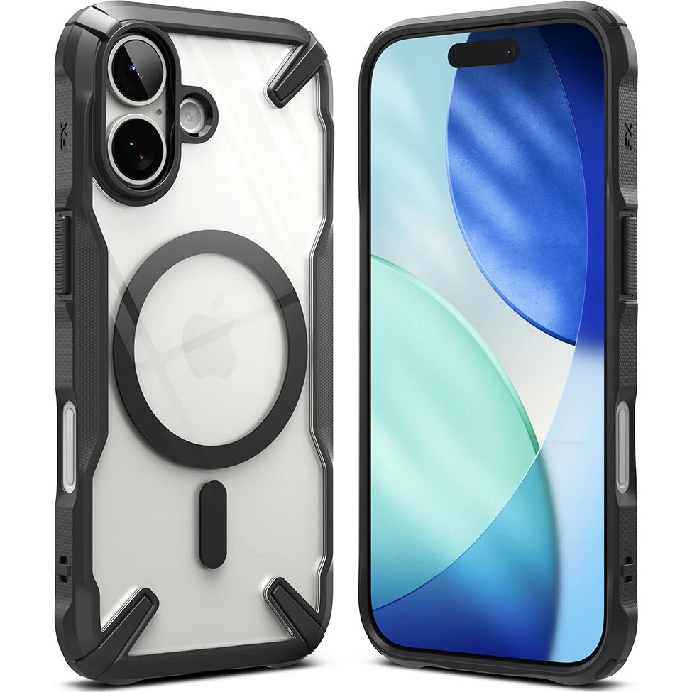 Handyhülle für iPhone 17, Ringke Fusion X Magnetic mit MagSafe, Schwarz und Transparent