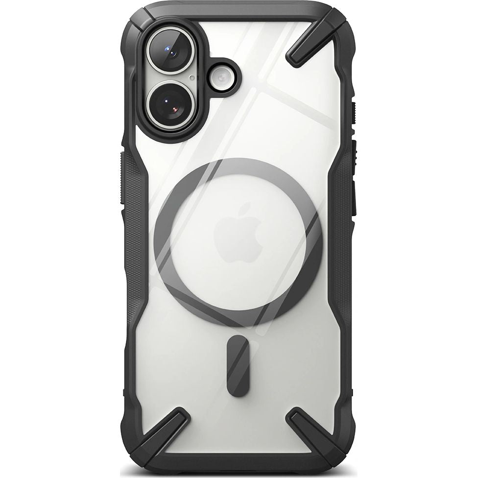 Handyhülle für iPhone 17, Ringke Fusion X Magnetic mit MagSafe, Schwarz und Transparent