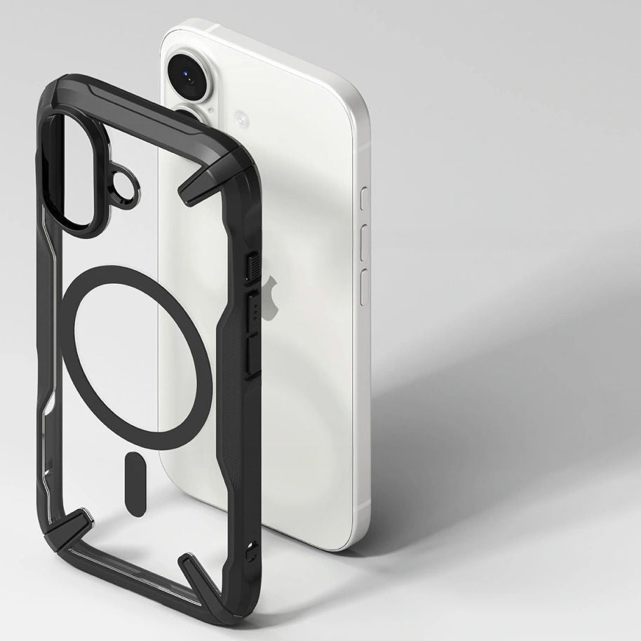 Handyhülle für iPhone 17, Ringke Fusion X Magnetic mit MagSafe, Schwarz und Transparent