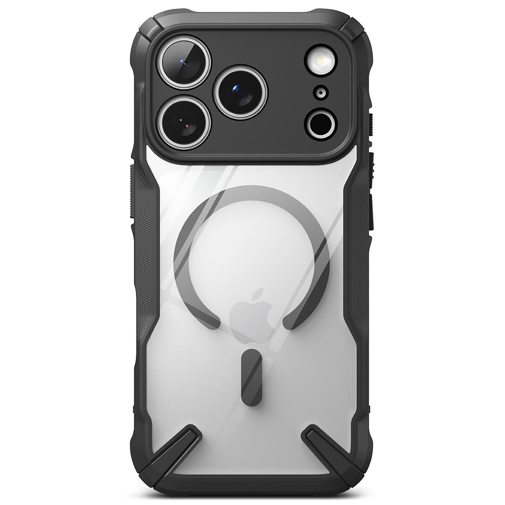 Handyhülle für iPhone 17 Pro Max, Ringke Fusion X Magnetic, Schwarz und Transparent