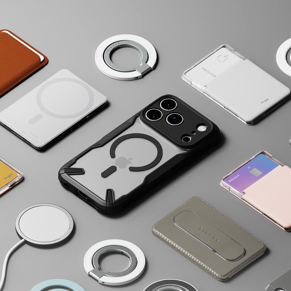 Handyhülle für iPhone 17 Pro Max, Ringke Fusion X Magnetic, Schwarz und Transparent