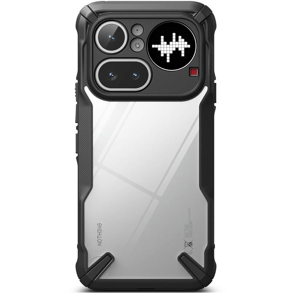 Handyhülle für Nothing Phone 4a Pro, Ringke Fusion X, Transparent mit Schwarzen Rahmen