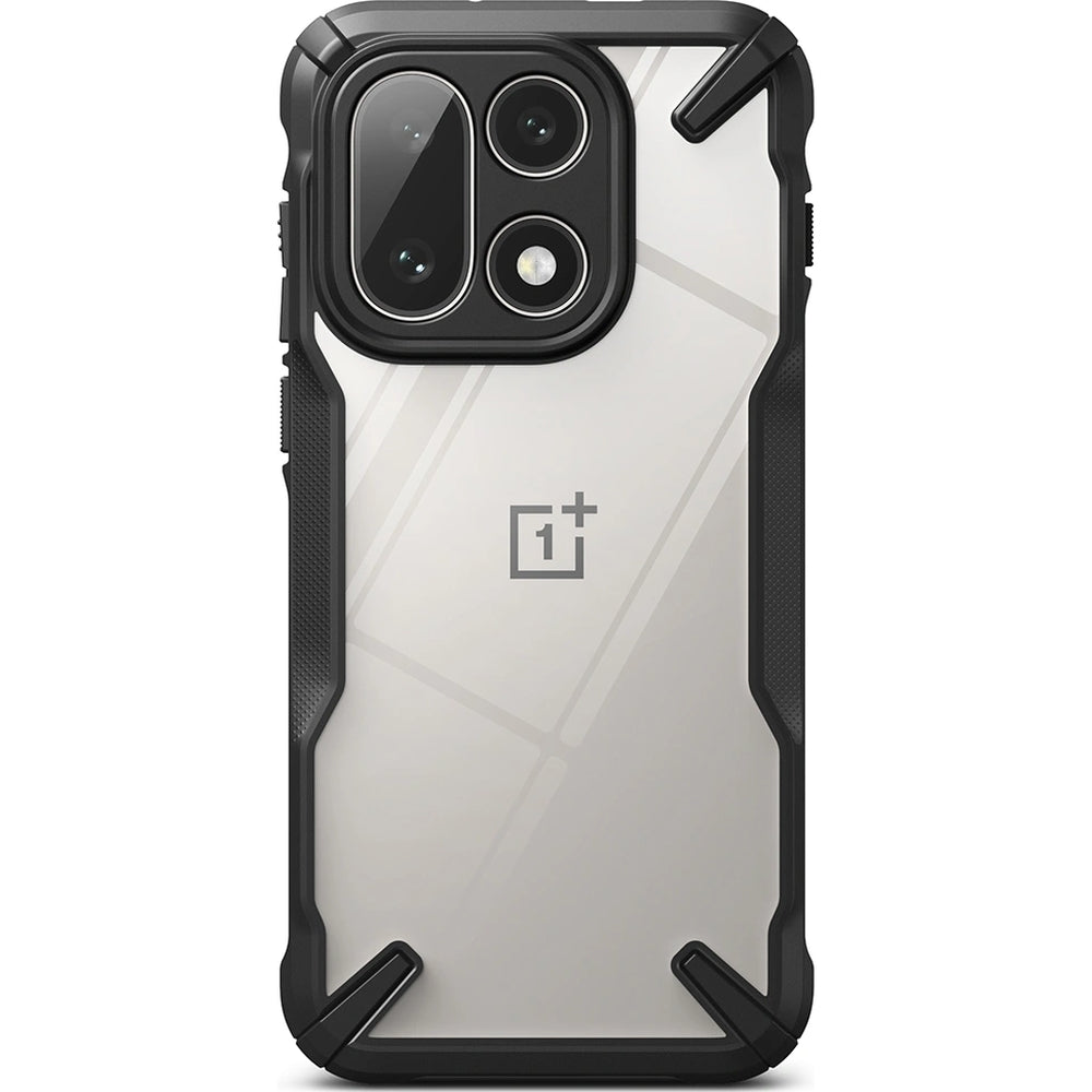 Handyhülle für OnePlus 15, Ringke Fusion X, Schwarz mit Transparent