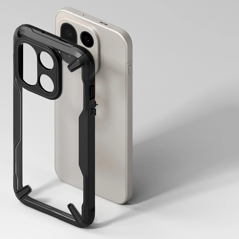 Handyhülle für OnePlus 15, Ringke Fusion X, Schwarz mit Transparent