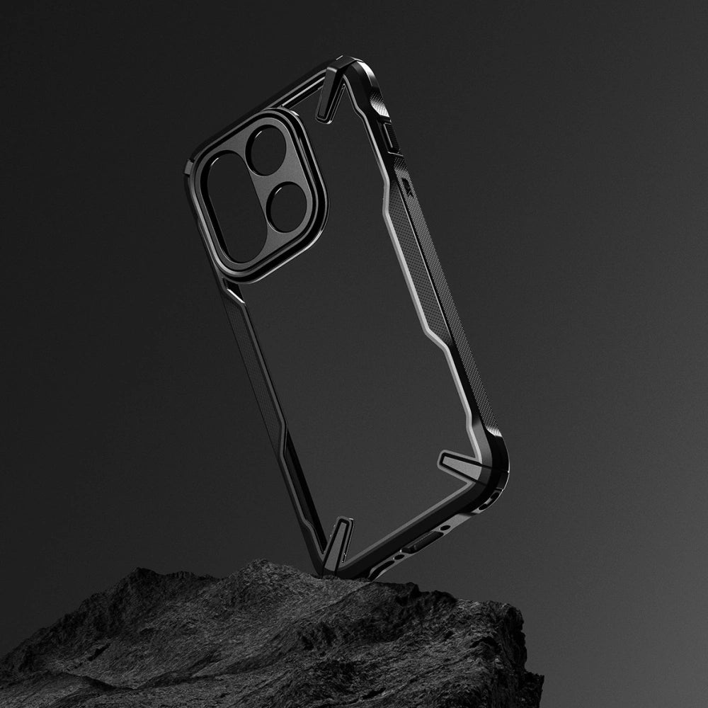 Handyhülle für OnePlus 15, Ringke Fusion X, Schwarz mit Transparent