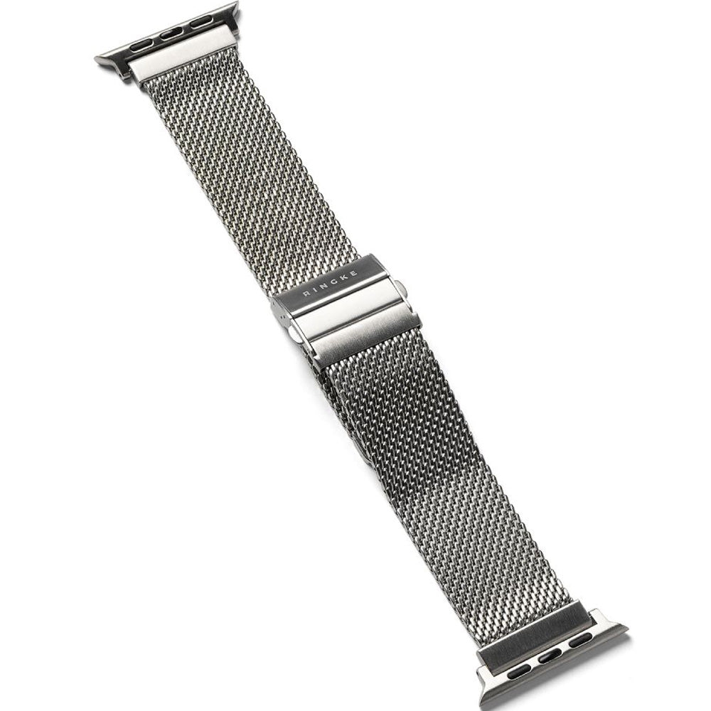 Edelstahl Armband für Apple Watch 44/45/46/49 mm, Ringke Metal One Mesh, Silbern (1/8)