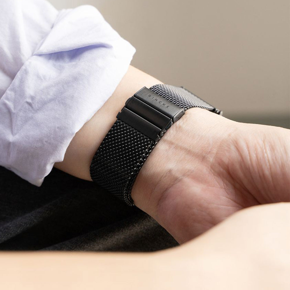 Edelstahl Armband für Galaxy Watch Ultra 2 47mm (2026) / 1 47mm (2025), Ringke Metal One Mesh, Schwarz (4/8)