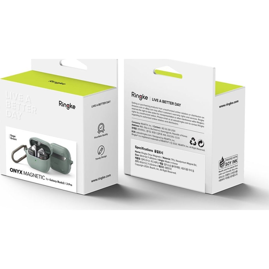 Schutzhülle Rearth Ringke Onyx Magnetic für Galaxy Buds 3 / Buds 3 Pro, Grün