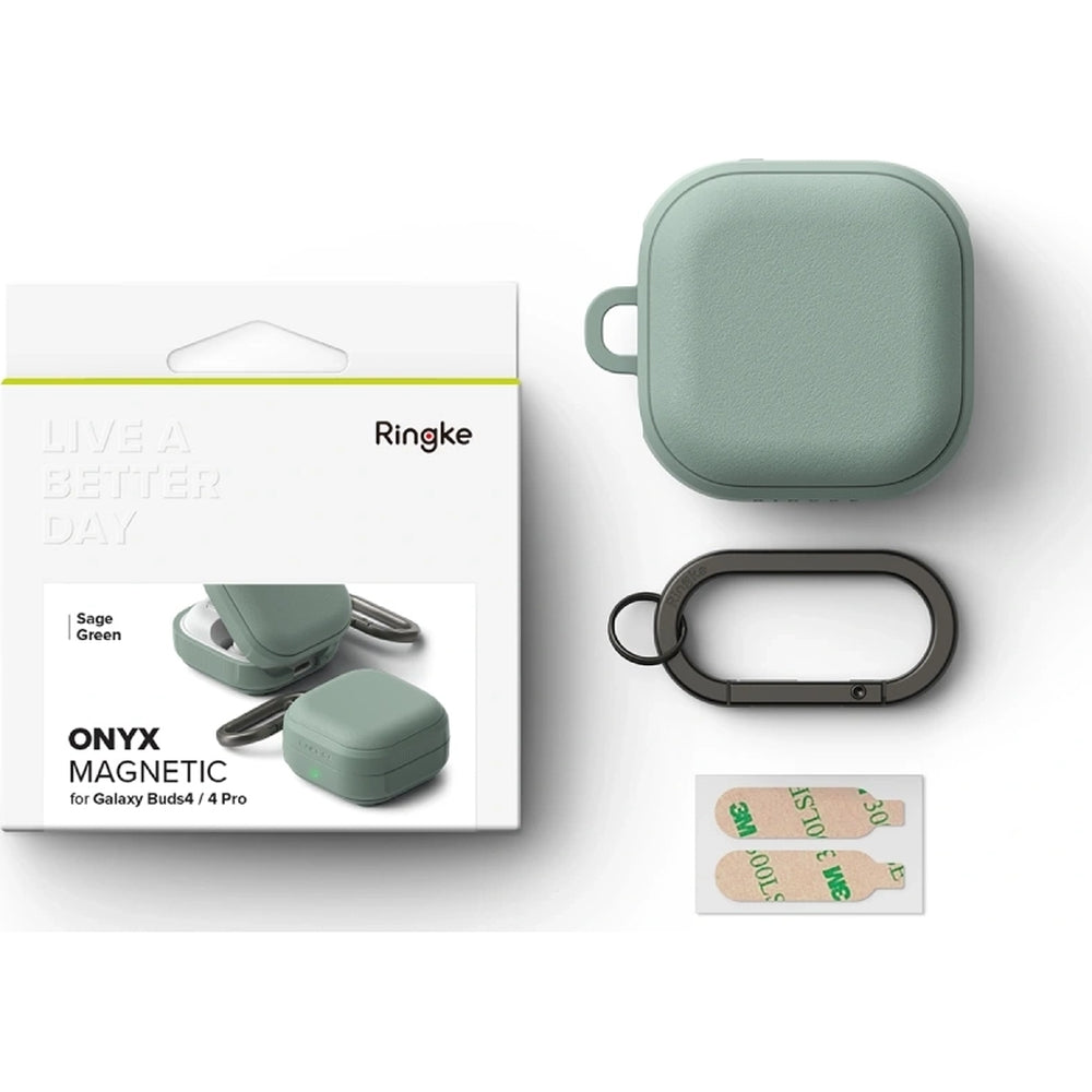 Schutzhülle für Galaxy Buds 4 / 4 Pro, Ringke Onyx Magnetic mit MagSafe, Grün