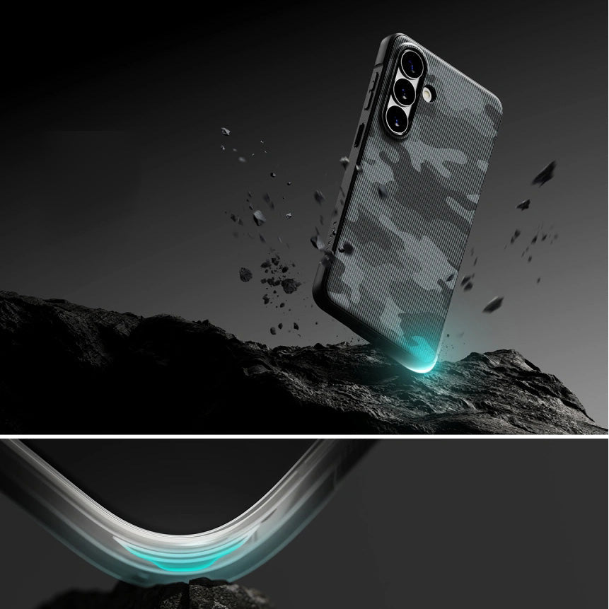 Handyhülle für Galaxy S26, Ringke Onyx Magnetic, Grau-schwarze Tarnfarbe