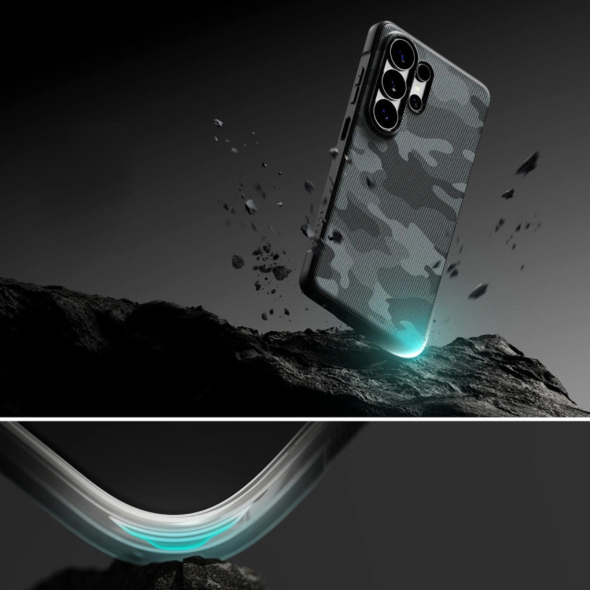 Handyhülle für Galaxy S26 Ultra, Ringke Onyx Magnetic, Grau-schwarze Tarnfarbe