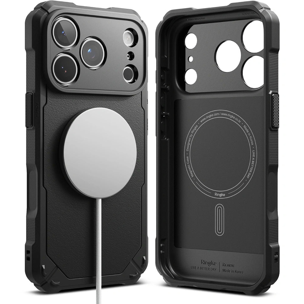 Handyhülle für iPhone 18 Pro / 17 Pro, Ringke Rugged Gear Magnetic mit MagSafe, Schwarz (1/7)