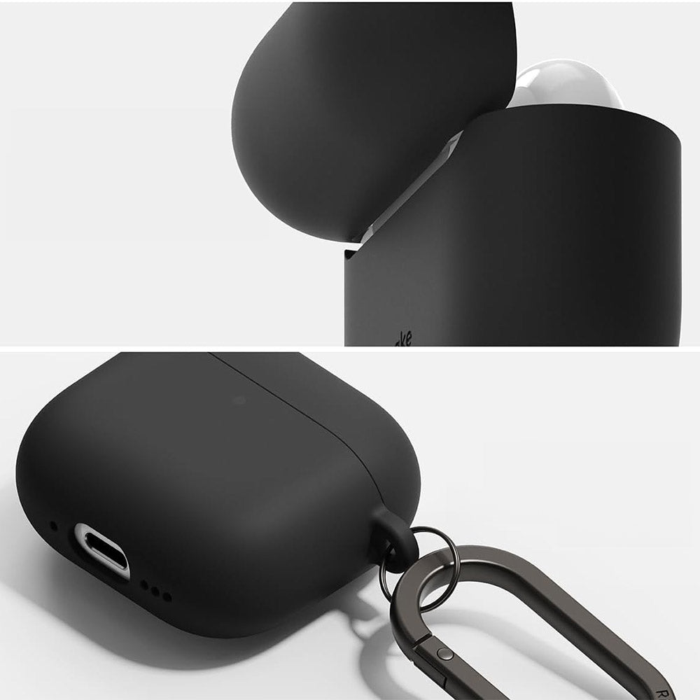 Schutzhülle für Apple AirPods 5 / 4, Ringke Silicone, Schwarz