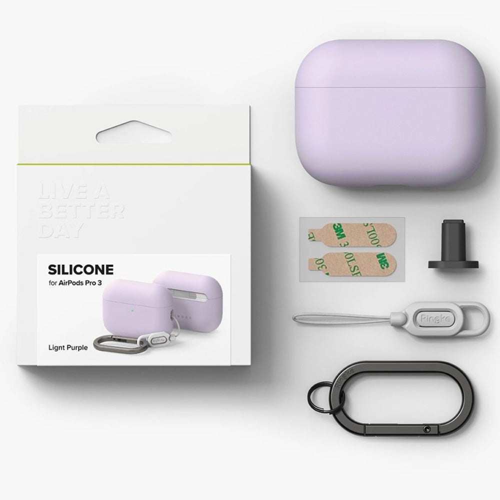 Schutzhülle für Apple AirPods Pro 3, Ringke Silicone, Violett