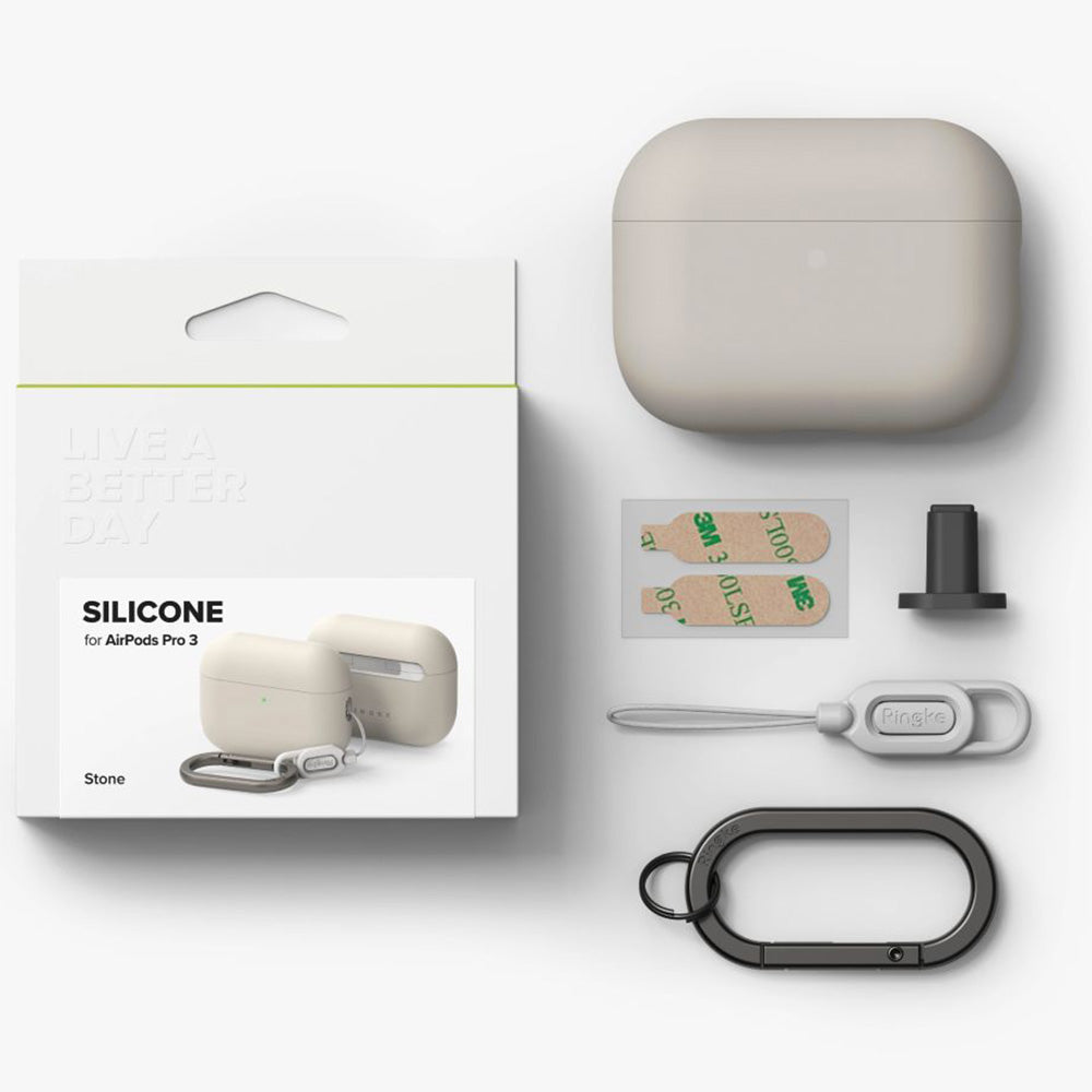 Schutzhülle für Apple AirPods Pro 3, Ringke Silicone, Beige