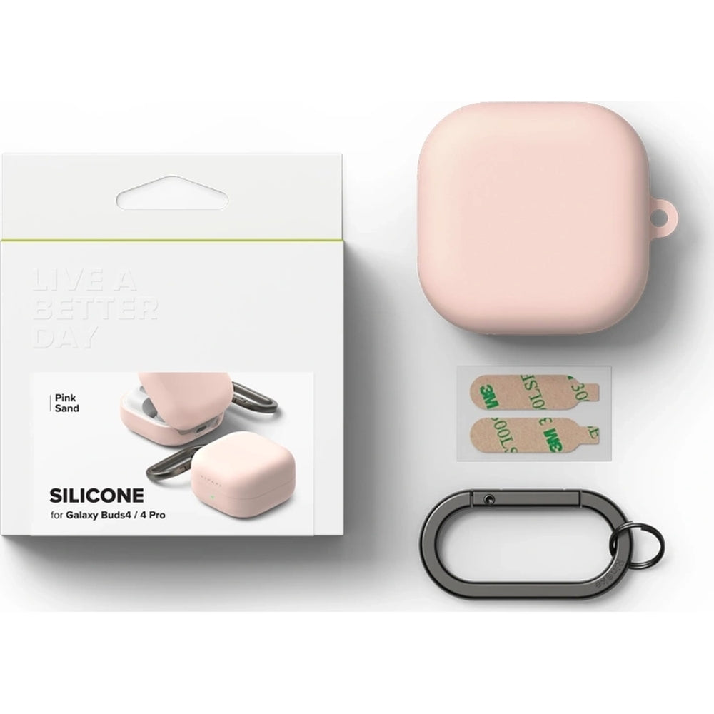 Schutzhülle für Galaxy Buds 4 / 4 Pro, Ringke Silicone, Rosa