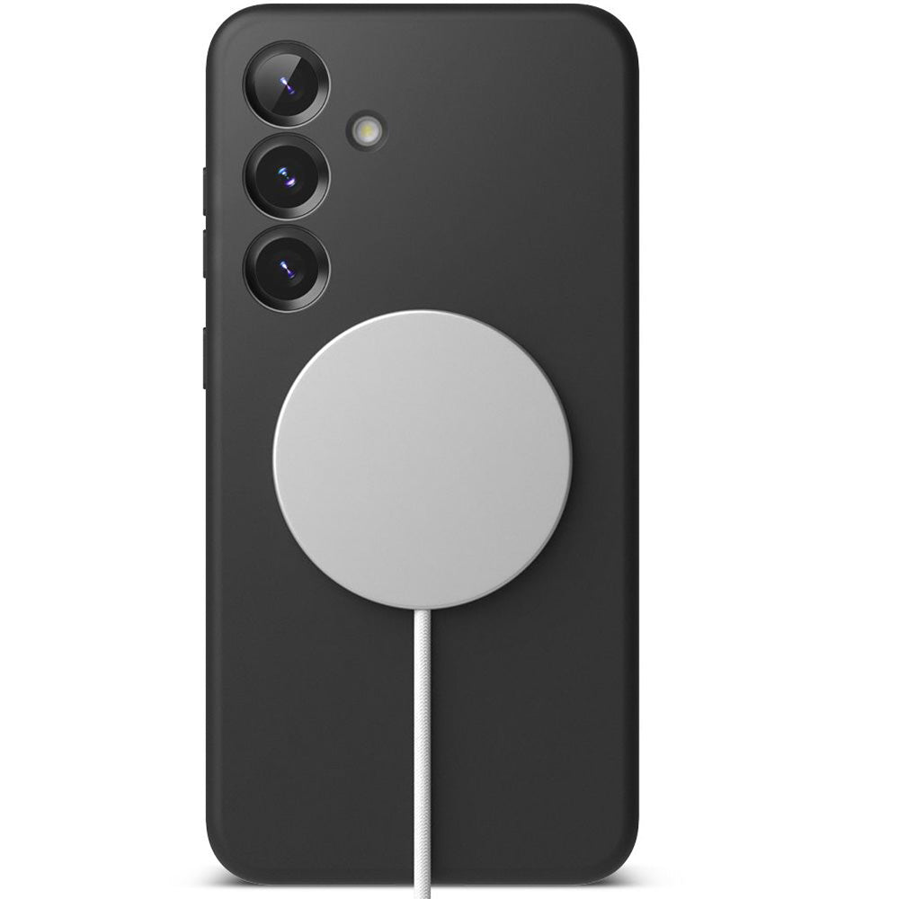Handyhülle für Galaxy S25, Ringke Silicone Magnetic mit MagSafe, Schwarz
