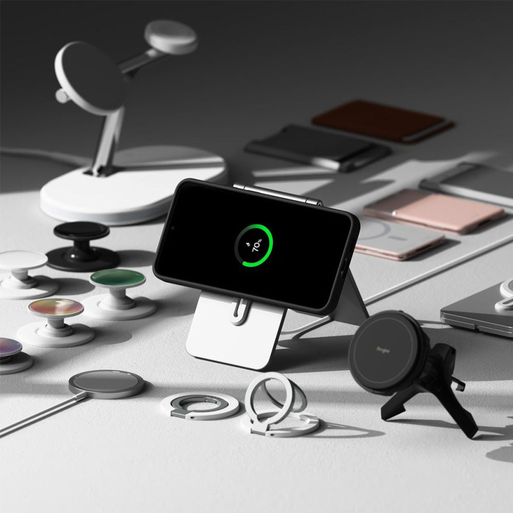 Handyhülle für Galaxy S25, Ringke Silicone Magnetic mit MagSafe, Schwarz