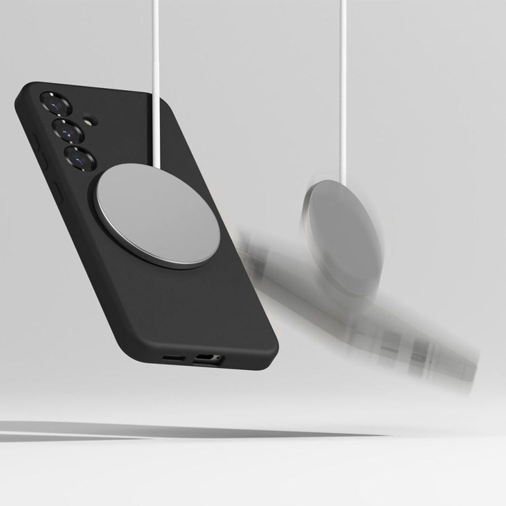 Handyhülle für Galaxy S25, Ringke Silicone Magnetic mit MagSafe, Schwarz