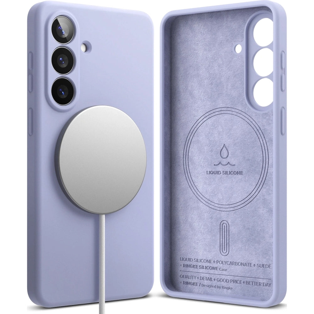 Handyhülle für Galaxy S26, Ringke Silicone Magnetic mit MagSafe, Violett