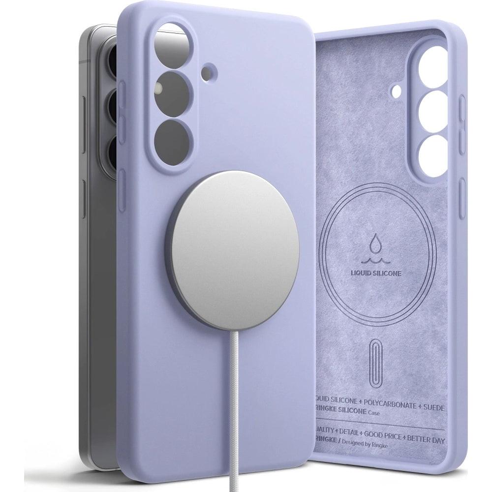 Handyhülle für Galaxy S26 Plus, Ringke Silicone Magnetic mit MagSafe, Violett