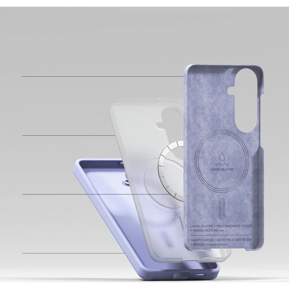 Handyhülle für Galaxy S26 Plus, Ringke Silicone Magnetic mit MagSafe, Violett