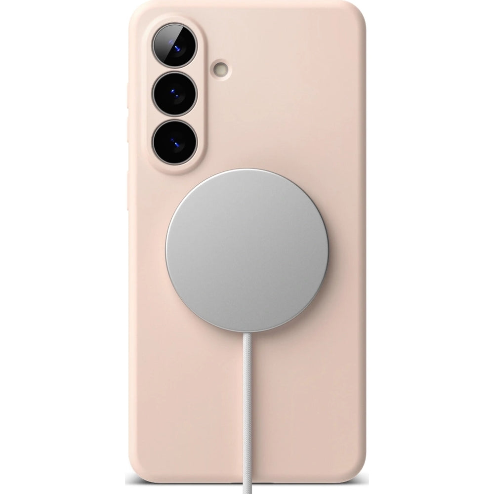 Handyhülle für Galaxy S26 Plus, Ringke Silicone Magnetic mit MagSafe, Rosa und Braun