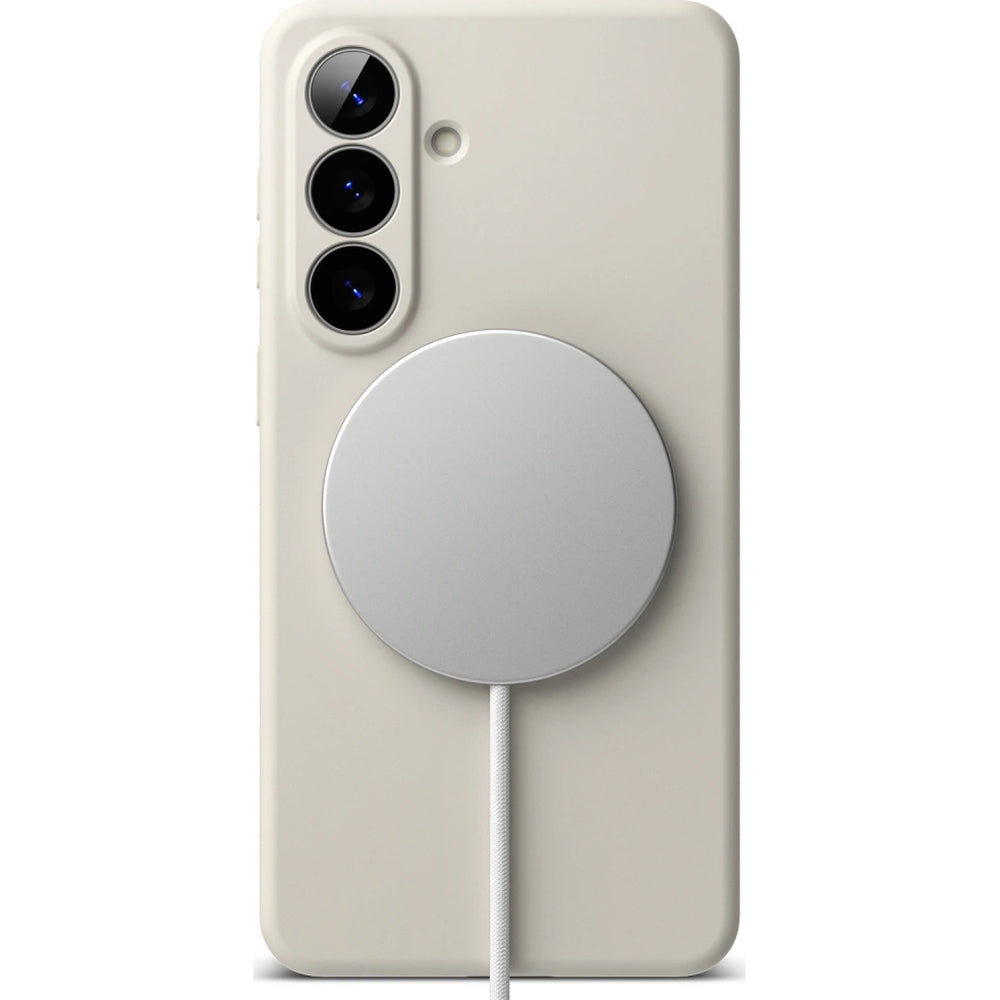 Handyhülle für Galaxy S26, Ringke Silicone Magnetic mit MagSafe, Beige