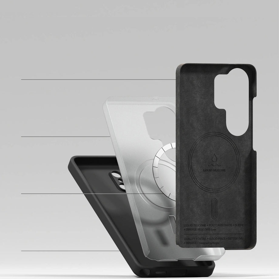 Handyhülle für Galaxy S26 Ultra, Ringke Silicone Magnetic mit MagSafe, Schwarz