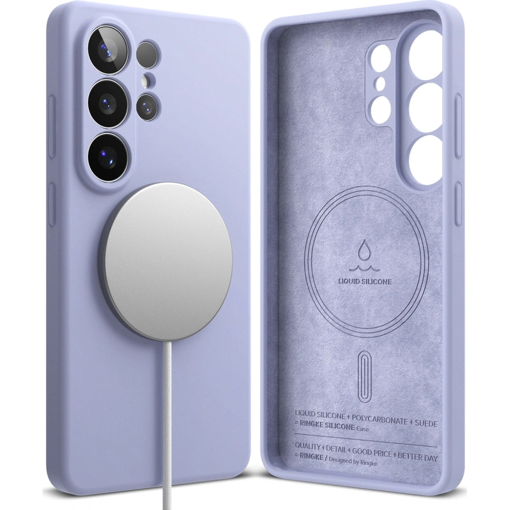 Handyhülle für Galaxy S26 Ultra, Ringke Silicone Magnetic mit MagSafe, Violett