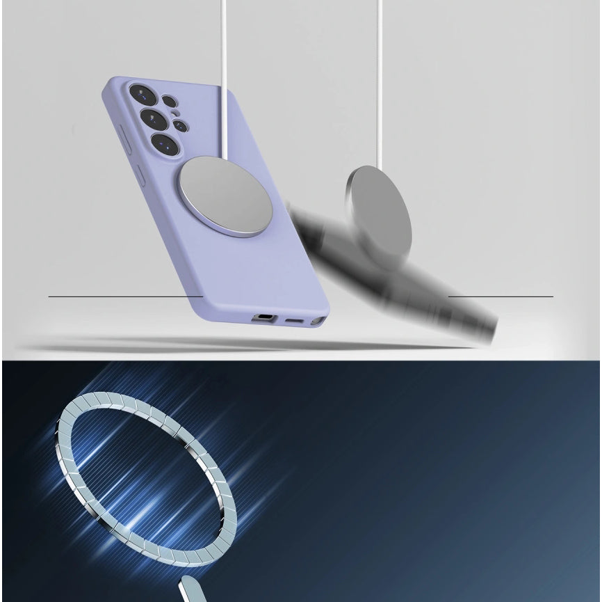 Handyhülle für Galaxy S26 Ultra, Ringke Silicone Magnetic mit MagSafe, Violett