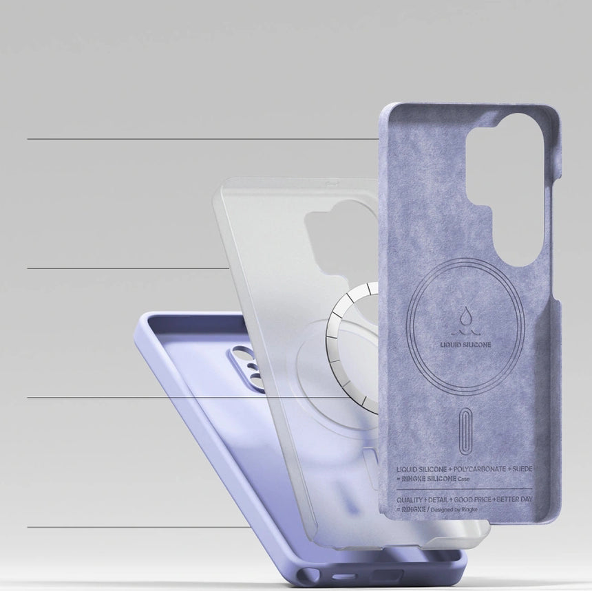 Handyhülle für Galaxy S26 Ultra, Ringke Silicone Magnetic mit MagSafe, Violett